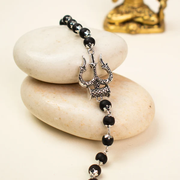 1-2026-04-16T152318.987 Mahadev Trishul Damru Karungali Kavach Bracelet - Image 1