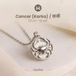 Cancer Pendant (कर्क राशि) with Howlite