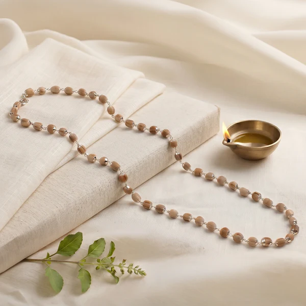 Artboard_1_4_1 Tulsi Mala Silver Plated - Image 1