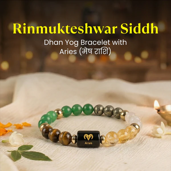 Dhan_Yog_Bracelet_with_Aries_Zodiac_Charm_1 Rinmukteshwar Siddh Dhan Yog Bracelet with Zodiac Charm - Image 1