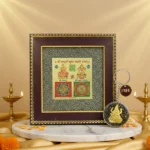 Lakshmi Kuber Yantra on Pyrite Frame with FREE Lakshmi Ji Pyrite Keychain