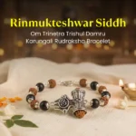 Rinmukteshwar Siddh Om Trinetra Trishul Damru Karungali Rudraksha Bracelet